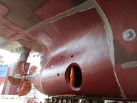 Scrubber outlets get glass-flake coating